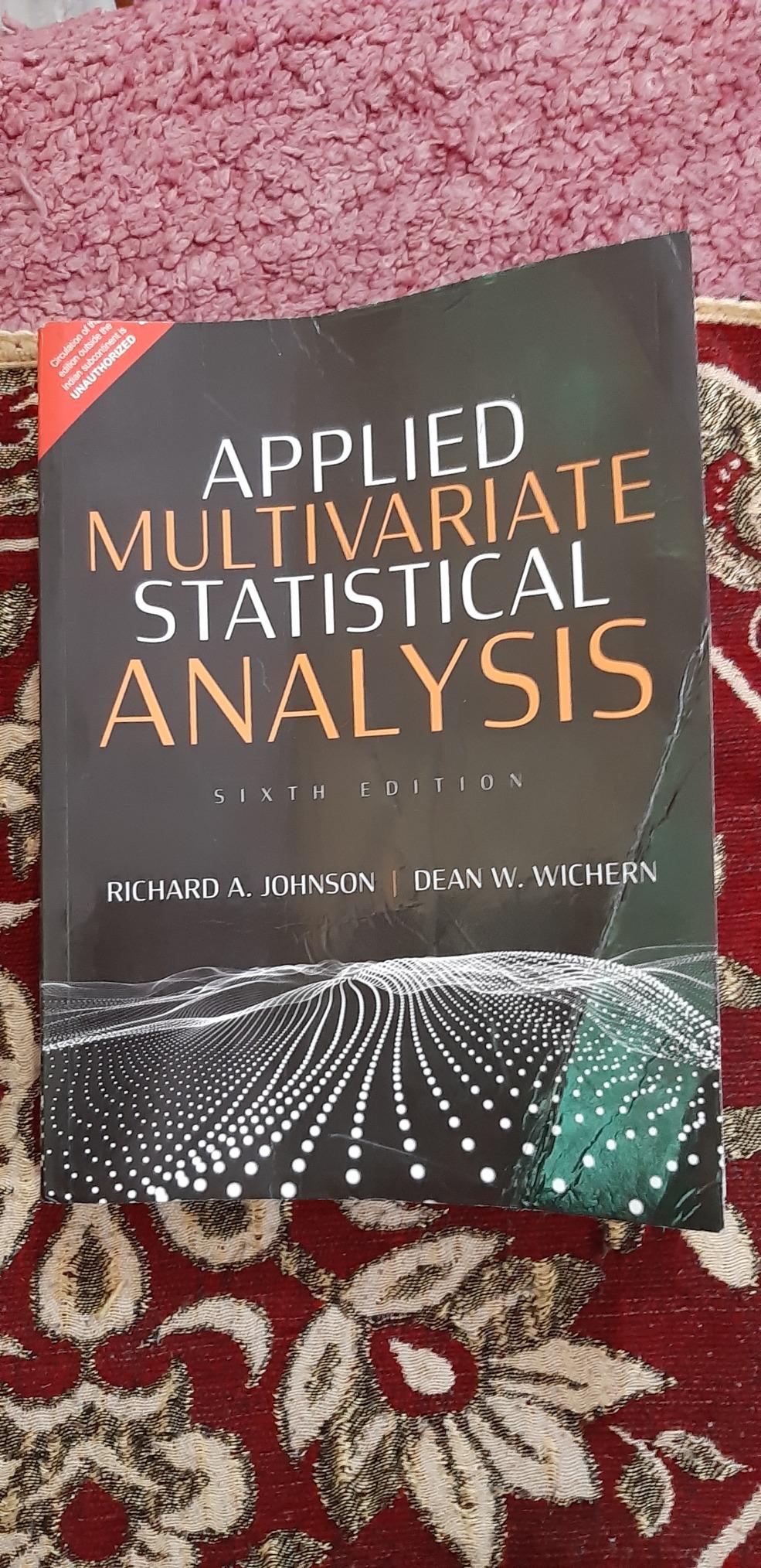 Buy Applied Multivariate Statistical Analysis 6e Book Online at Low ...