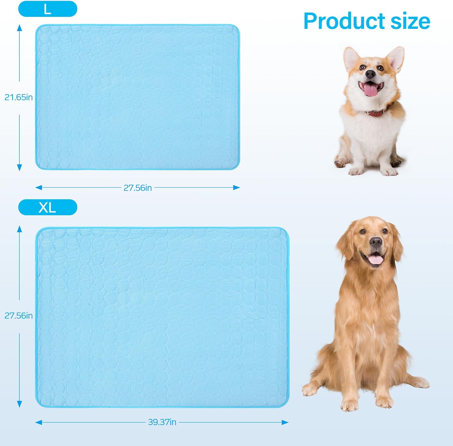 review Cooling Mat for Dogs, Summer Cooling Pads Pet Cooling Mat Outdoor for Dogs Easy Carry Keep Your Pet Cool, Machine Washable (Large)