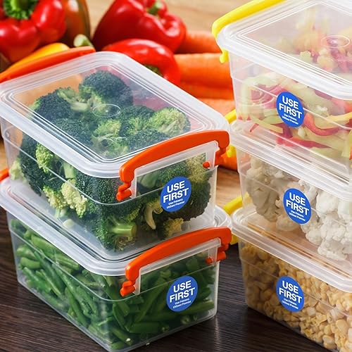 Vista 59 de Epakh 2000 calcomanías de uso para servicio de alimentos, etiquetas de control de inventario de 1.5 pulgadas para restaurante, adhesivo permanente