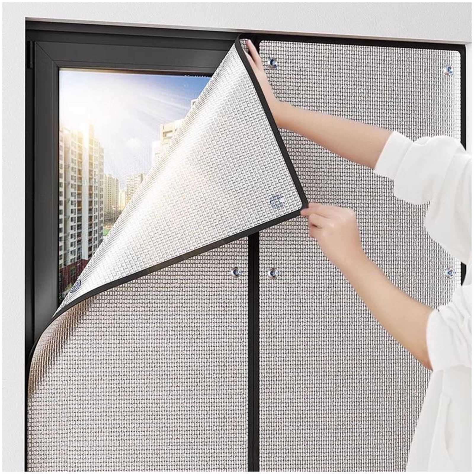 Aluminium Foil Thermal Insulation Window Film, Sun Protection Privacy Film for Windows, 100% Blackout Glass Film, Heat-reflective Film, Sun Blocking Anti-uv Window Tint,W×H-100x220cm/39 * 87in