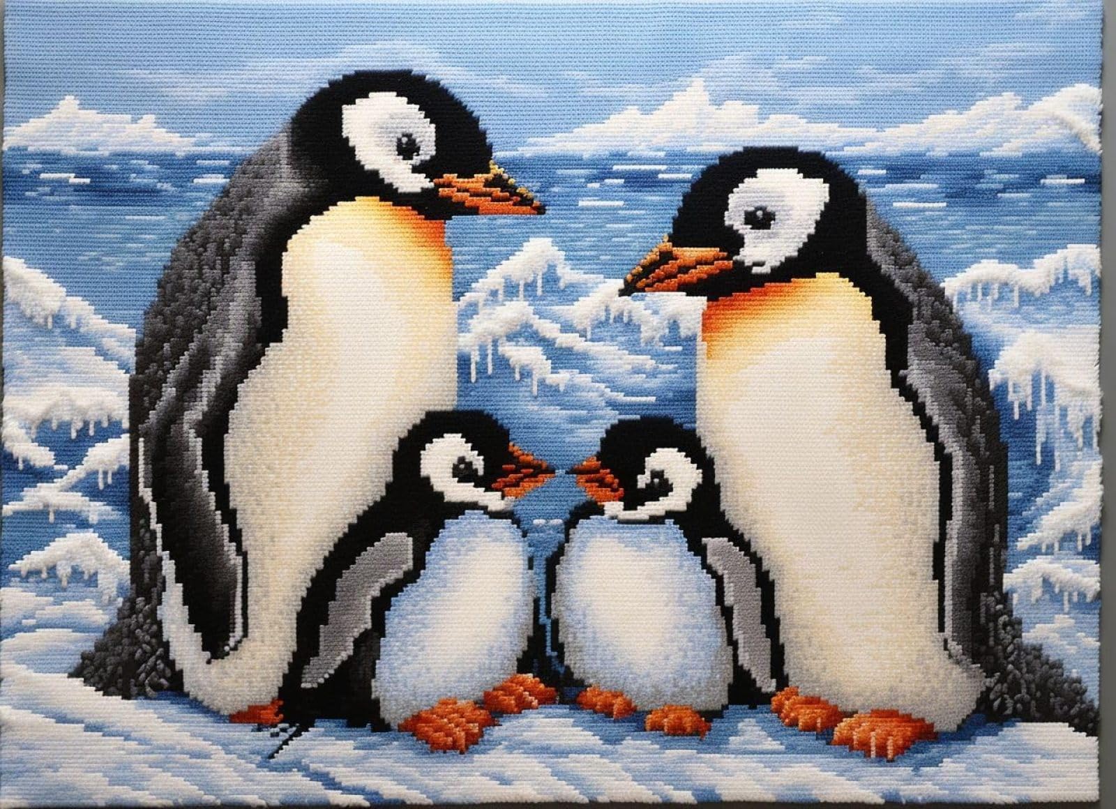 Kit di uncinetto per tappeti e cuscino a punto annodato, modello prestampato con motivi colorati, per il tempo libero creativo per adulti e bambini, regalo fai da te e accessorio decorativo, famiglia