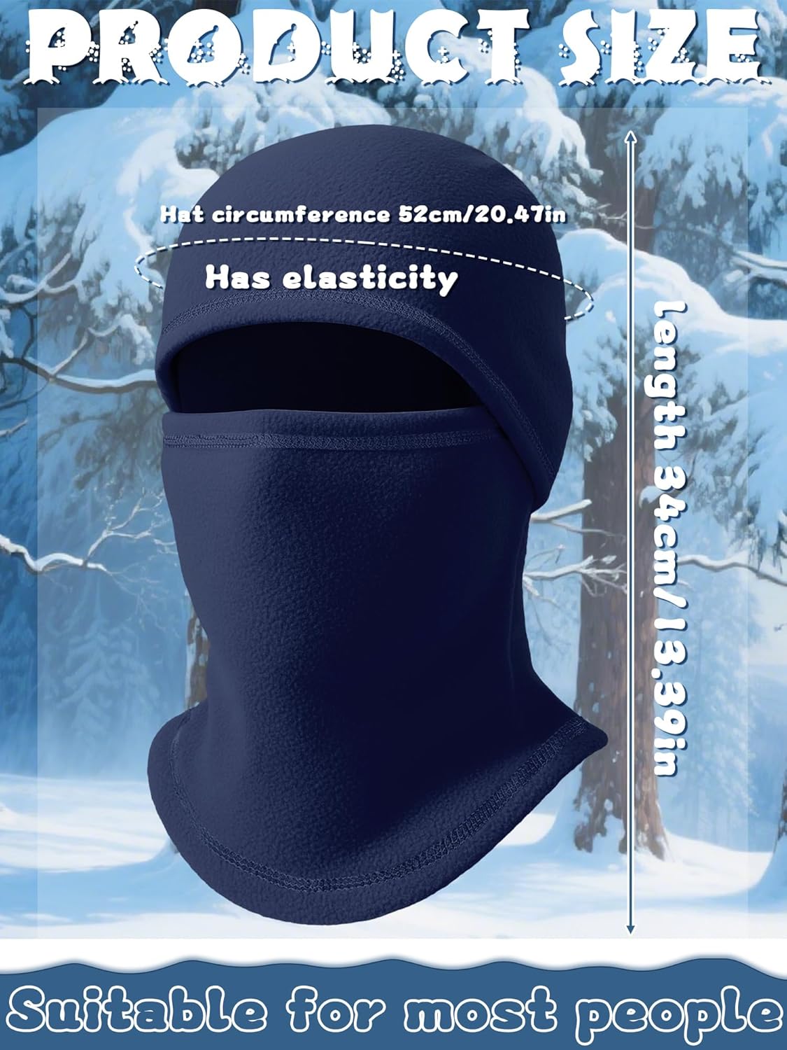 Fourluoo 6 Pcs Fleece Balaclava Ski Mask Winter Full Face Cover for Men Women Windproof Warm Mask for Cold Weather Outdoor - Image 3