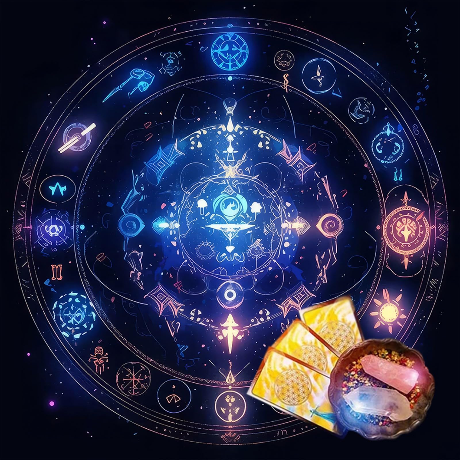 CAZSTYK Mysterious Symbol Astrology Tablecloth Tarots Divinations Tablecloth Altars Cloth Divinations Board Game Accessories Altars Tarots Card Cloth