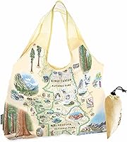 Vista 25 de Xplorer Maps Bolsa con asas – Bolsa de compras reutilizable para comestibles, plegable y lavable de nailon, resistente y compacta