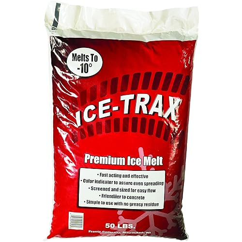 Partners Brand Derretimiento de hielo de alta calidad, azul (bolsa de 50 libras) de grado industrial, seguro para hormigón, solución antideslizante