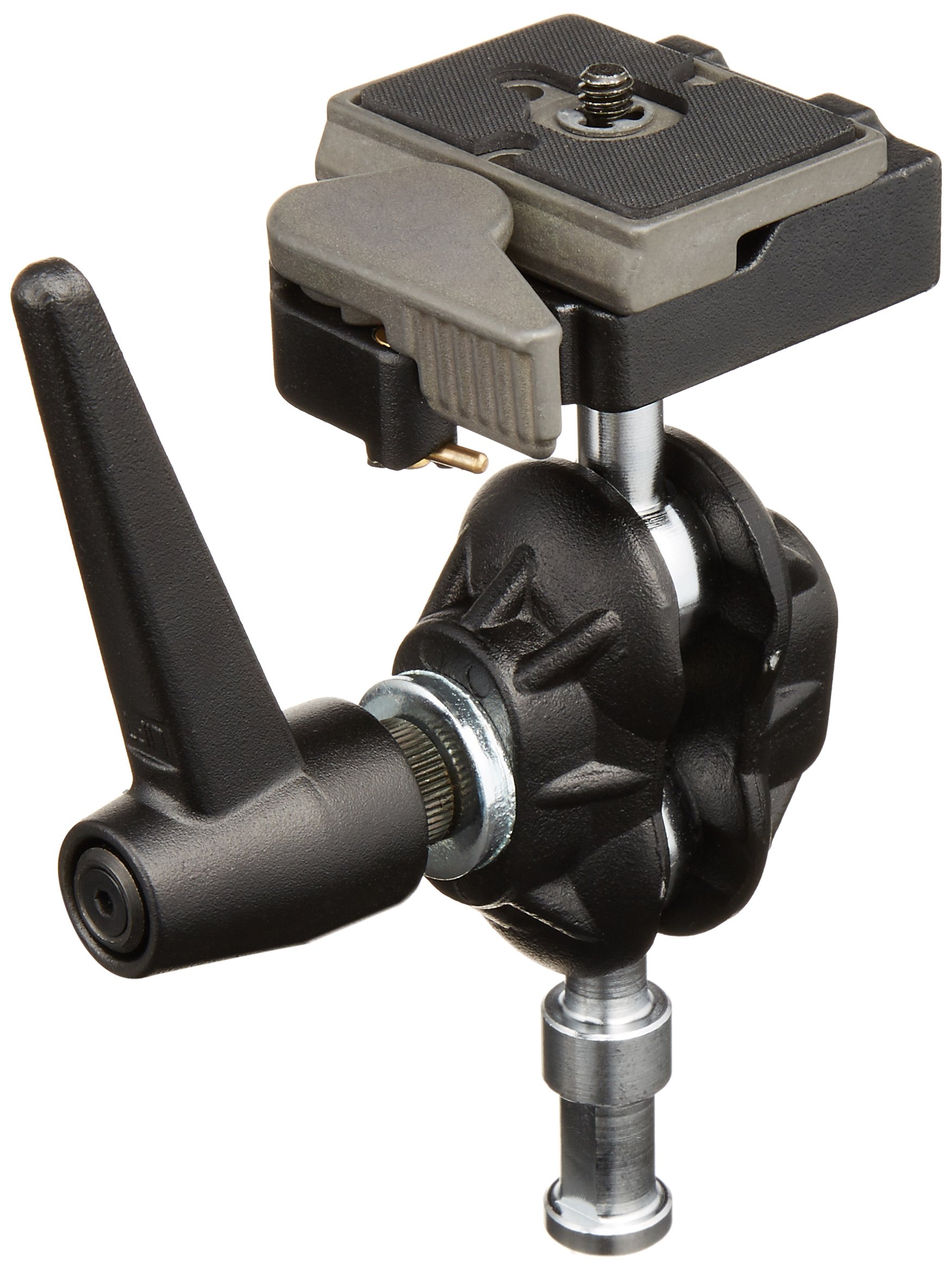 Manfrotto 155RC głowica szybkiego mocowania z podwójną kulą do fotografii, aluminiowa, czarna