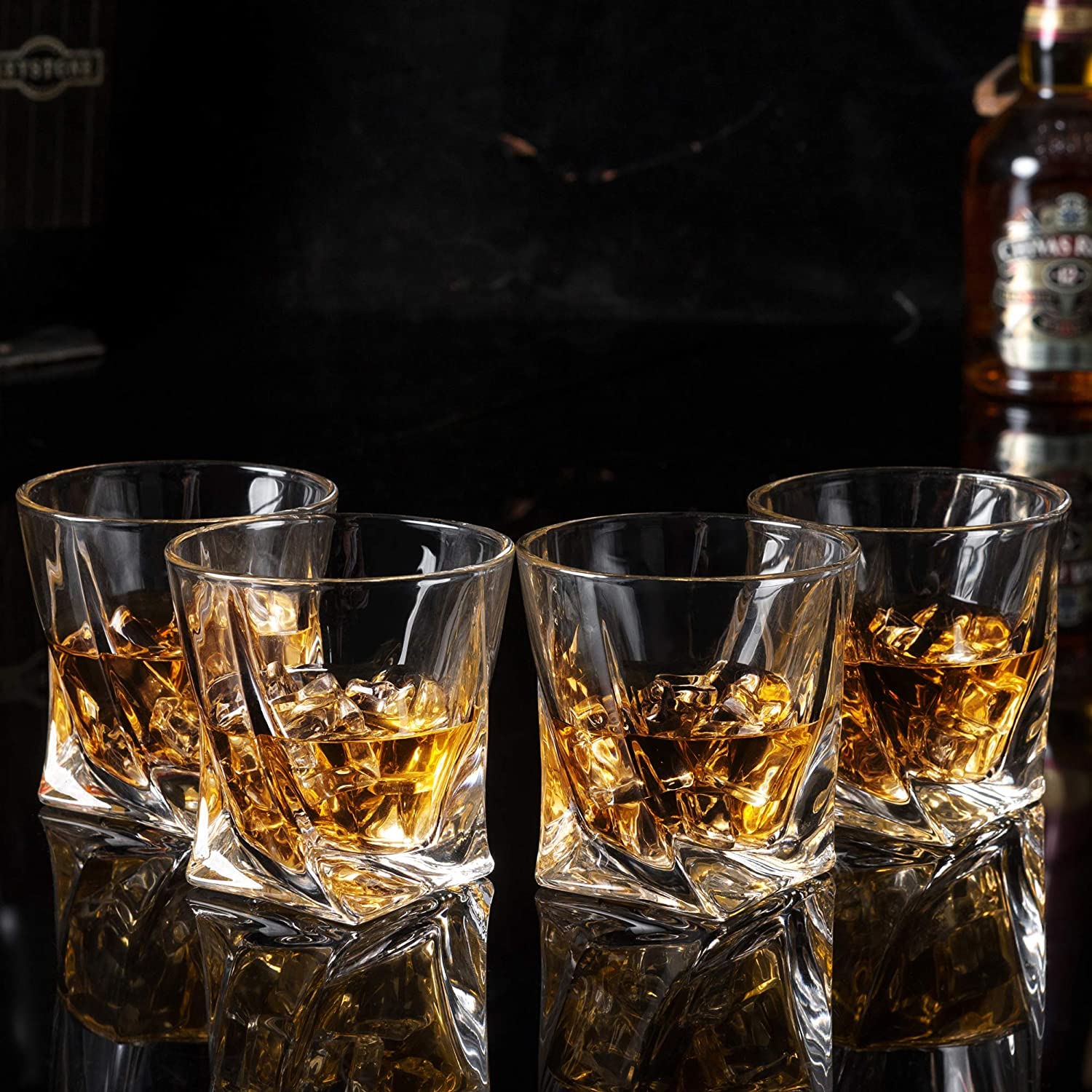Diamond Whiskey Glasses - Set of 6 -6 Diamond Whiskey Glasses - Set of 6 -6