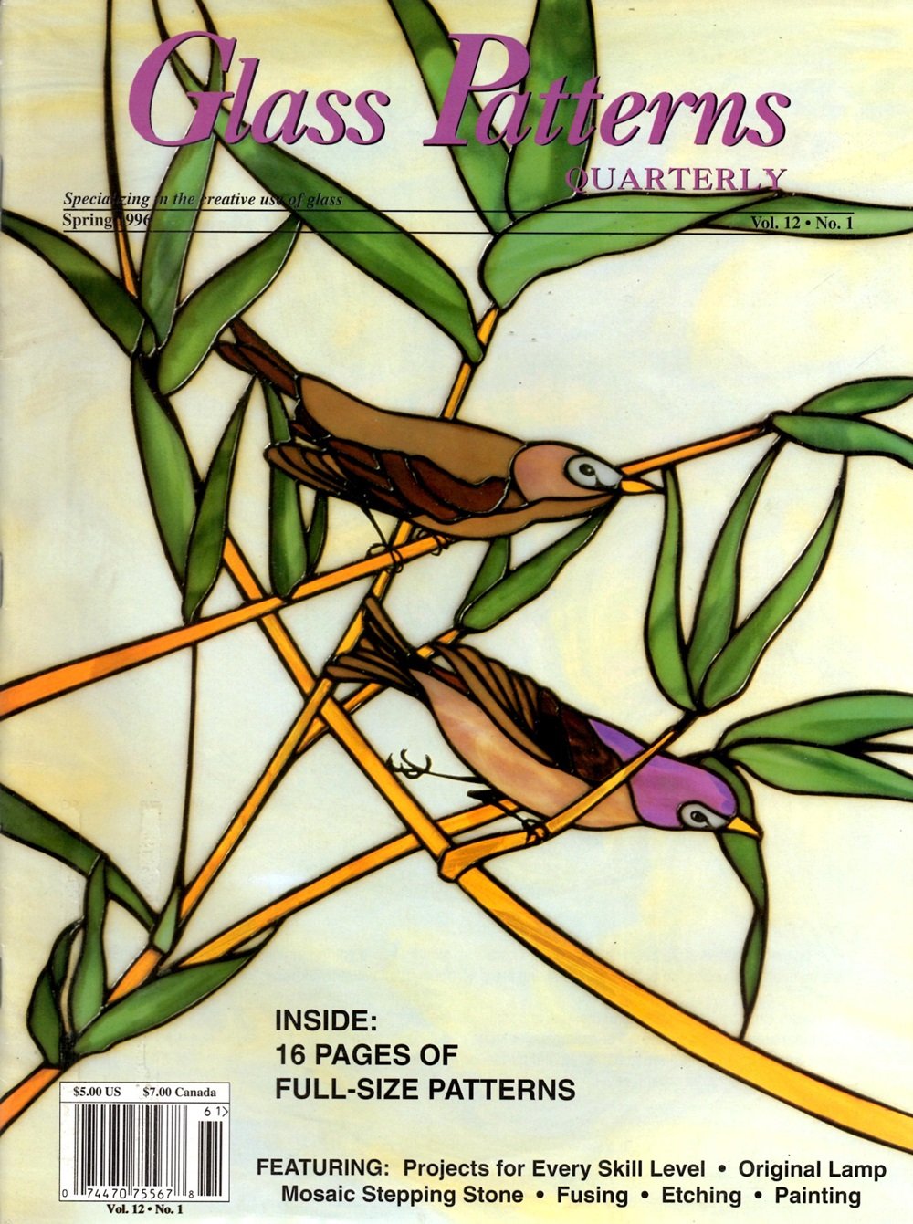 Glass Patterns Quarterly Magazine Spring 1996 Volume 12 No. 1 Marilyn