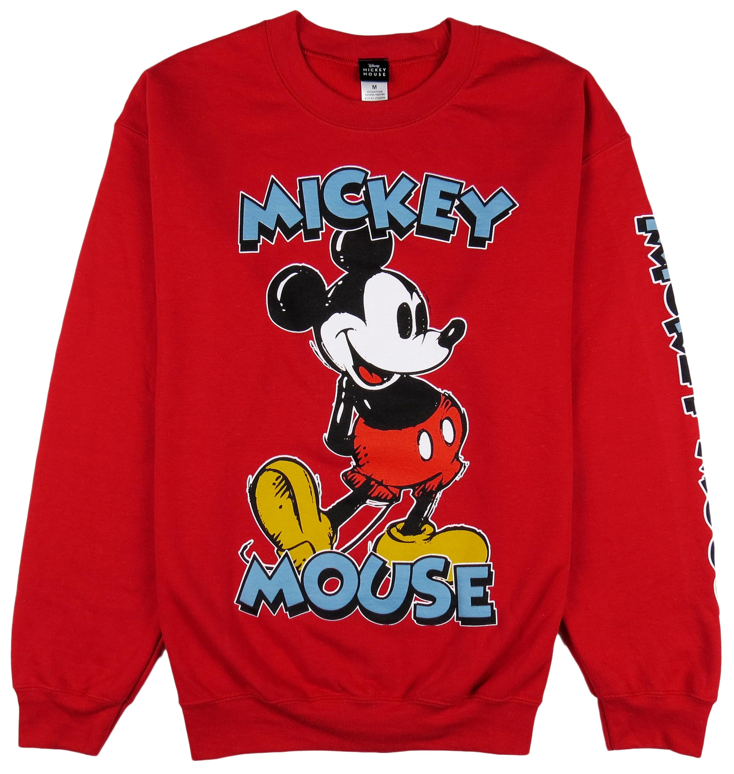 Disney Mickey Mouse & Minnie Mouse Pullover Sweatshirt, Mickey Red, S
