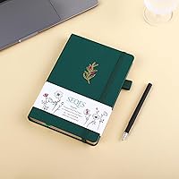 Vista 63 de A5 Bullet Dotted Journal Notebook 160gsm Thick Bleedproof Paper, Lay Flat Binding, 160 Numbered Pages Hard Cover Dot Grid Notebook/Bullet