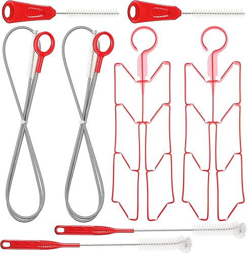 Miniatura 9 de Kit de limpieza de vejiga de hidratación, 2 paquetes de cepillo de limpieza de vejiga de agua 8 en 1, incluye cepillo flexible de vejiga larga para