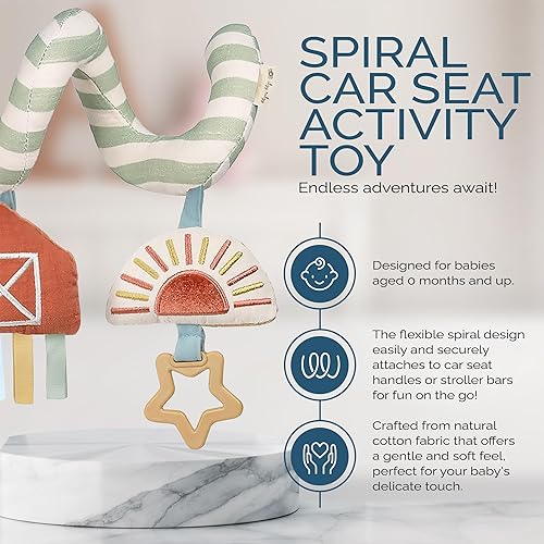 Miniatura 4 de Itzy Ritzy Juguete de actividad en espiral para asiento de automóvil y cochecito – Juguetes para cochecito y asiento de automóvil para edades de 0