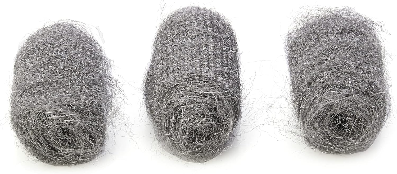 Bulk Hardware BH04381 3 x 20 g ASW13 Steel Wool No. 3 Grade - Coarse