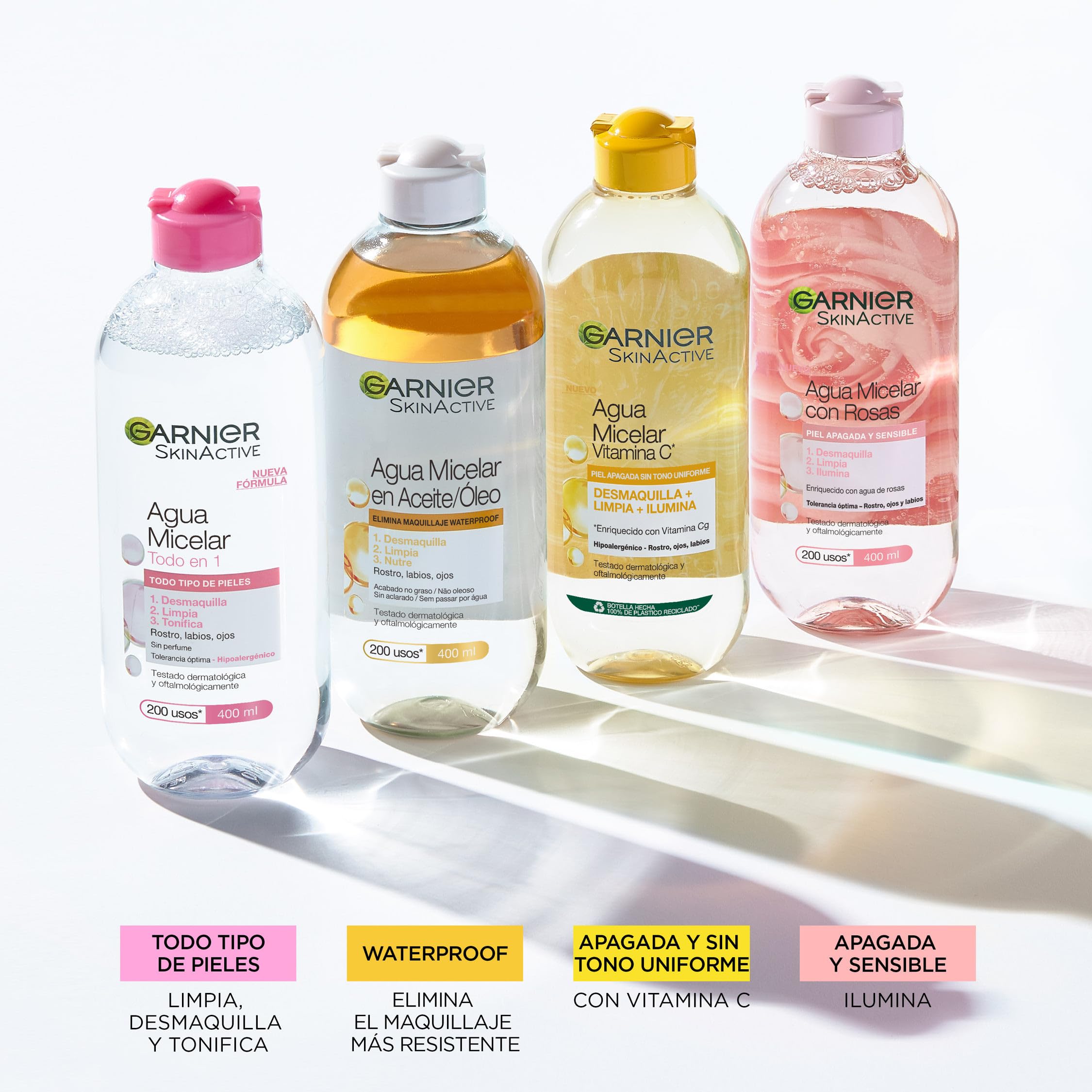 Garnier Delikatny płyn do twarzy micelarny, delikatna woda oczyszczająca do usuwania makijażu, dla promiennej i budzenia cery, z witaminą C, SkinActive All-in-1, 1 x 700 ml