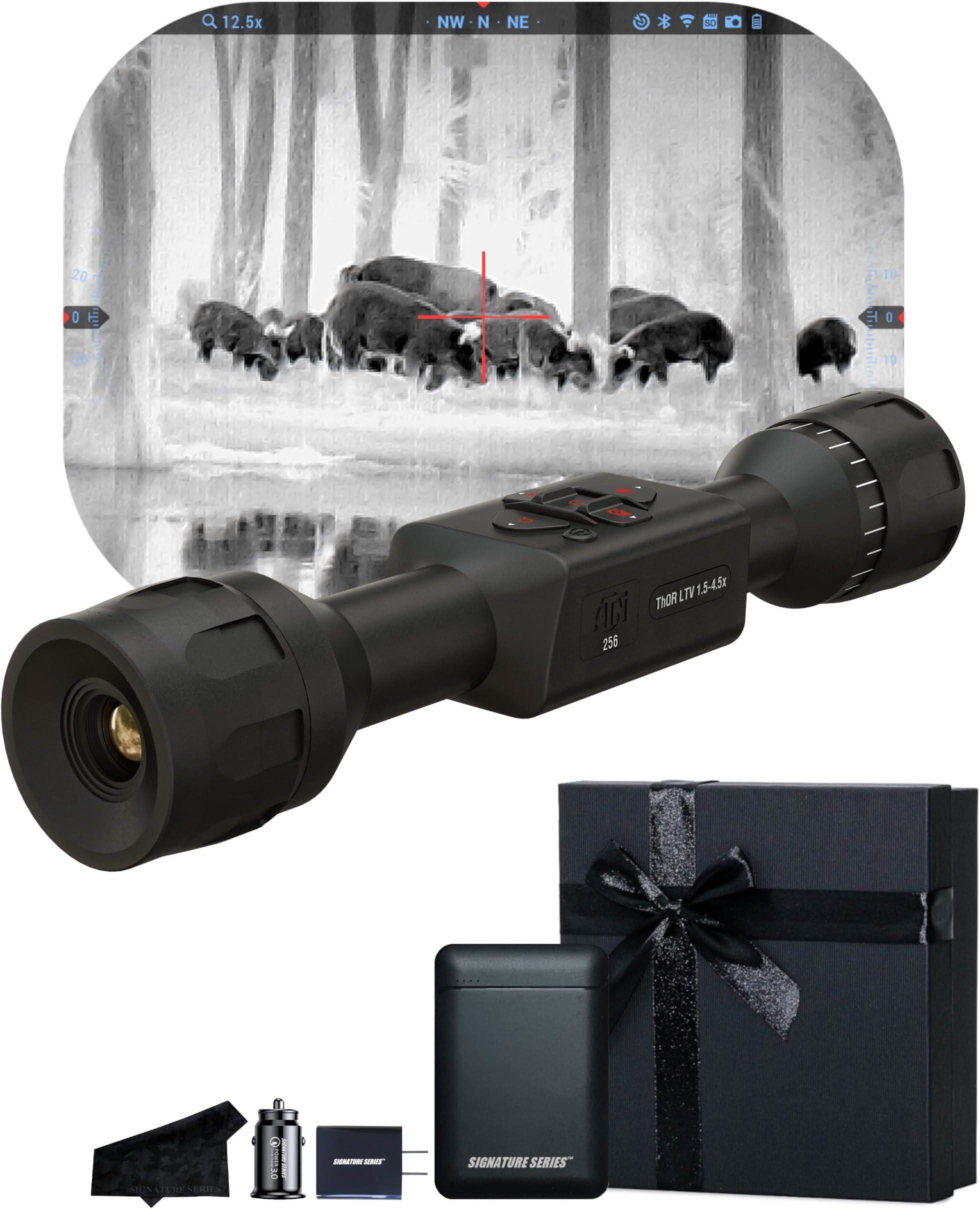 ATN Thor LTV 256 Smart HD Thermal Scope with 256x192, 12 Micron Sensor | Magnification, Video Recording, One Shot Zero | Exclusive Signature Series Kit