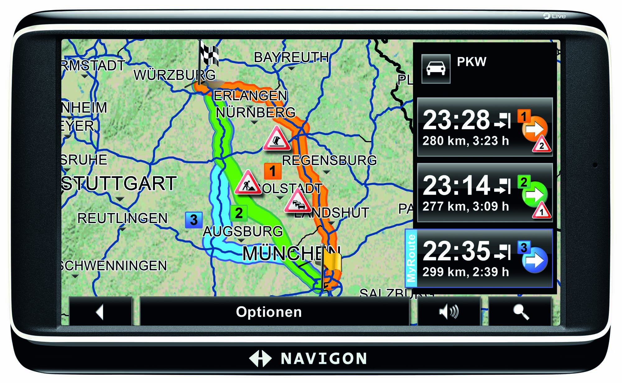 70 PLUS LIVE 5" Touch screen 201g Nero navigatore
