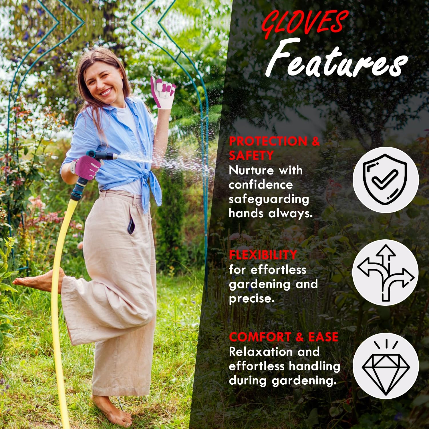 Dvox Leather Gardening Gloves, Heavy Duty Thorn Proof Work Gloves for Men and Women Non-Slip Rigger Multipurpose Gloves - Image 4