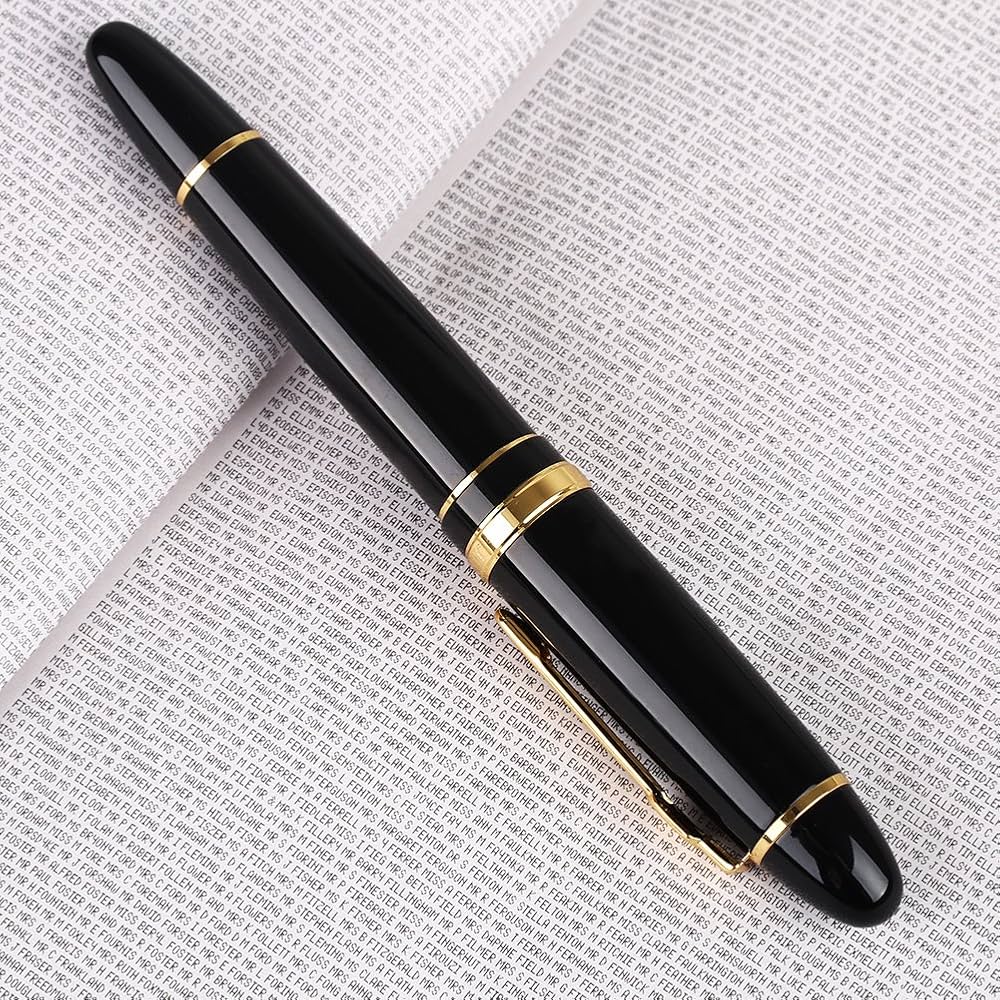 14Kゴールドペン先の黒い万年筆 プラチナ万年筆 まとめ売り 14金WG ブラック ゴールド0303