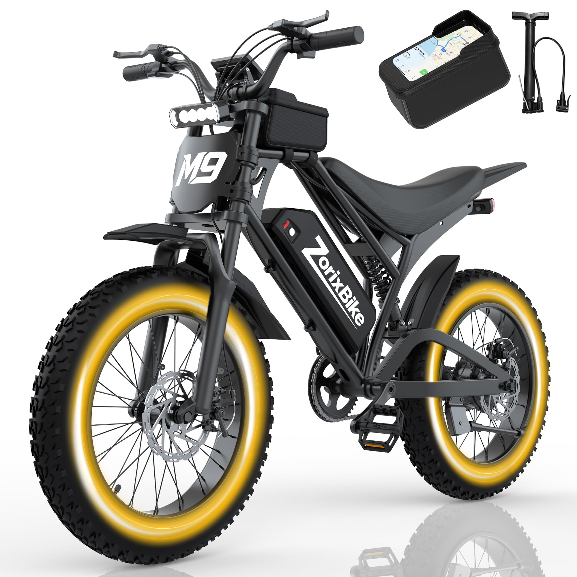 M9 Serie Electric Bike,NFC Unlock, 1500/3000W Peak Brushless Motor, 48V 13/20Ah, Max 31-3…