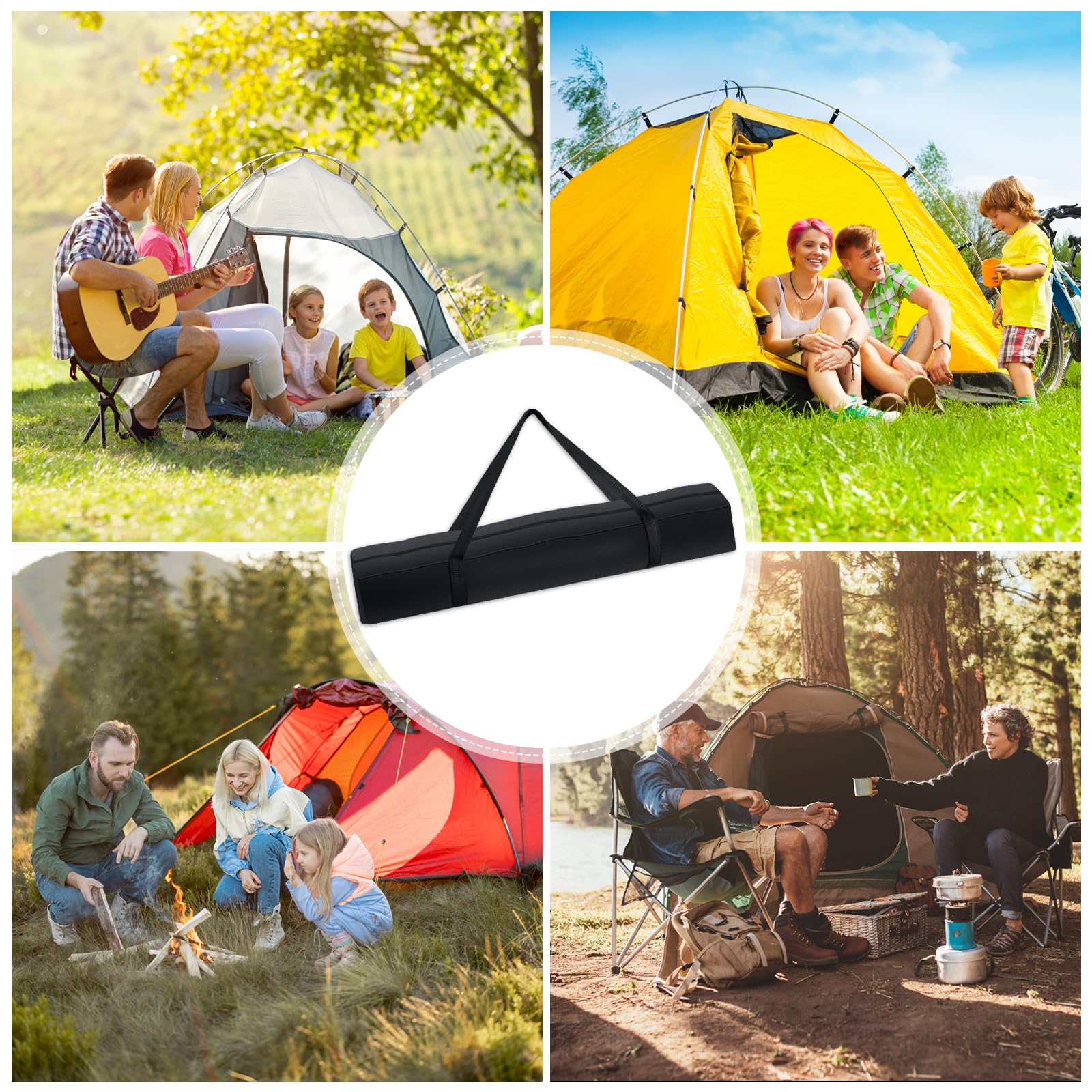 Zikenis Sac de Trépied 120×20 cm étanche pour Camping, Rangement Portable pour mât de Tente