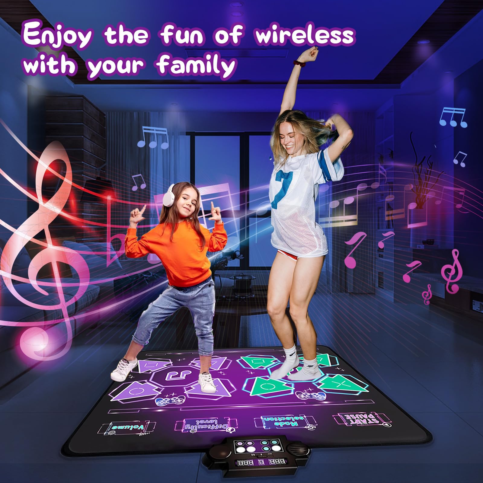 Amazon.co.jp: HAOYEGUOJIキッズダンスマットおもちゃ、ダブルPK