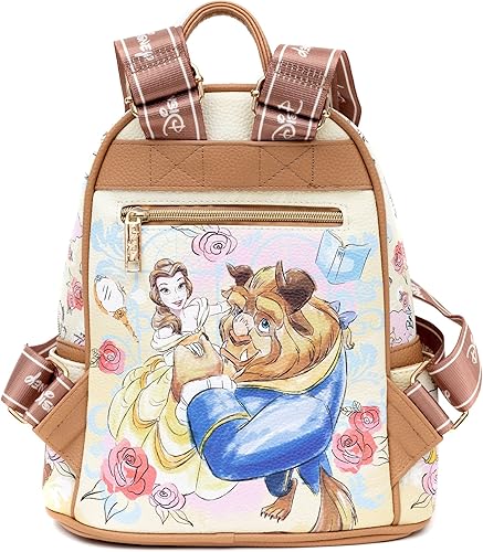 Miniatura 2 de Wondapop Disney Beauty and the Beast Belle - Mini mochila de piel vegana de 11 pulgadas, Marrón