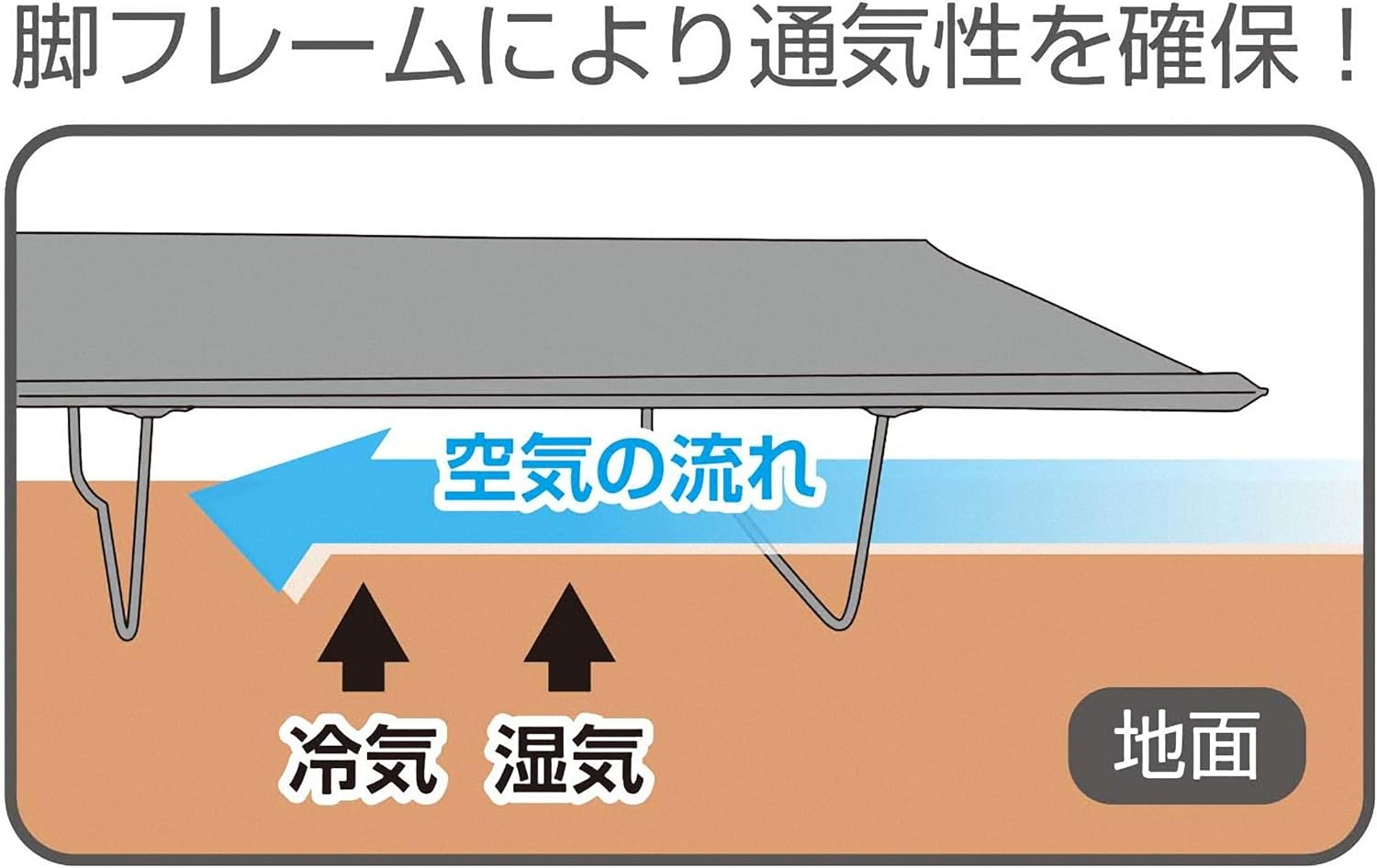 Captain Stag Outdoor Bed, Cot, Low Style, Compact Bed with Storage Bag, Black, Gracia