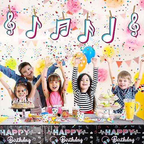 Miniatura 6 de 40 Pieces Music Notes Cutouts Music Party Decorations Musical Notes Silhouette for Music Concert 50's Theme Party Birthday Party Baby Shower School