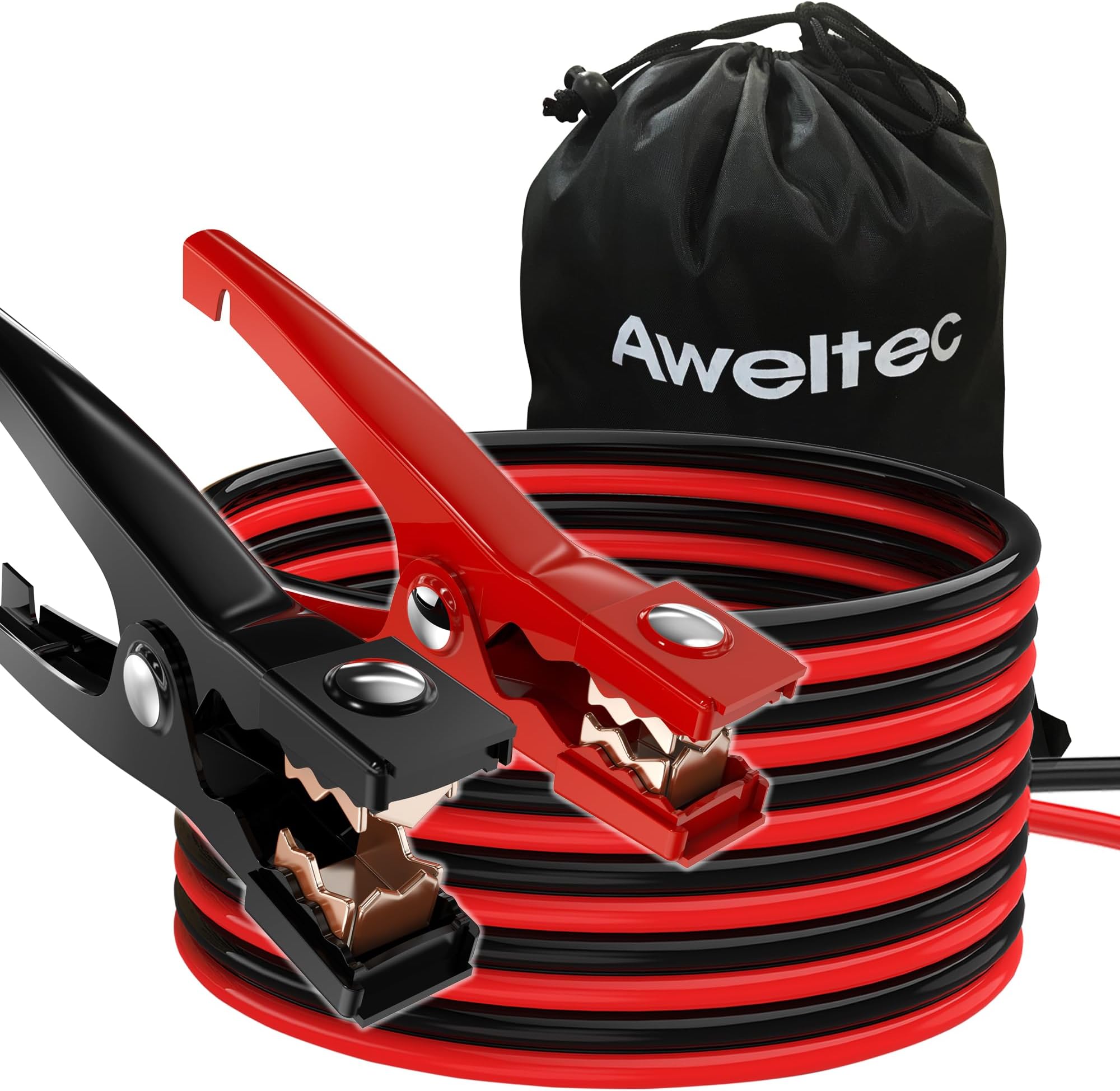 Jumper Cables for car, UL-Listed 8 Gauge 12 Feet Heavy Duty Booster Cables with Carry Bag (8AWG x 12Ft)