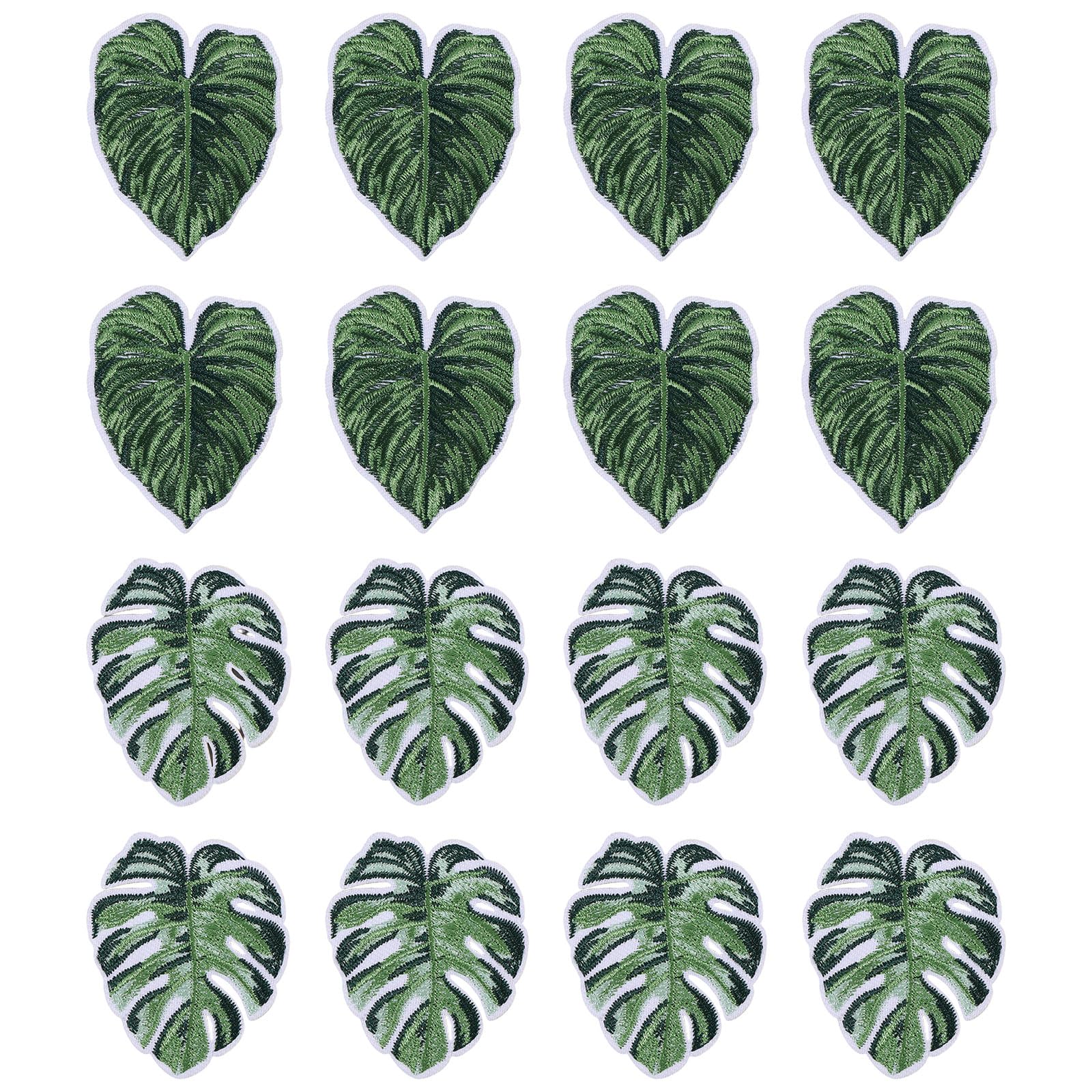 Écussons brodés Monstera pour customiser une veste en jean