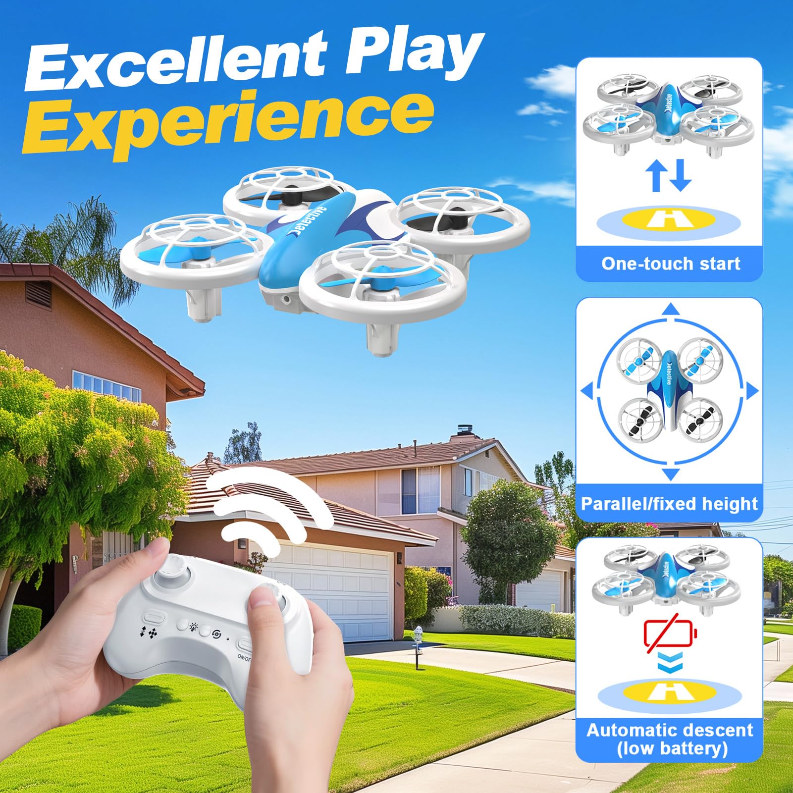 Mini Drohne für Kinder Spielzeug ab 6 7 8 9 10+ Jahre Jungen, RC Flugzeug Spielzeug Quadrocopter Drone für Kinder und Anfänger mit 3 Akkus, für 3D-Flips, einfach zu fliegen, Flying Toys for Boys Girls