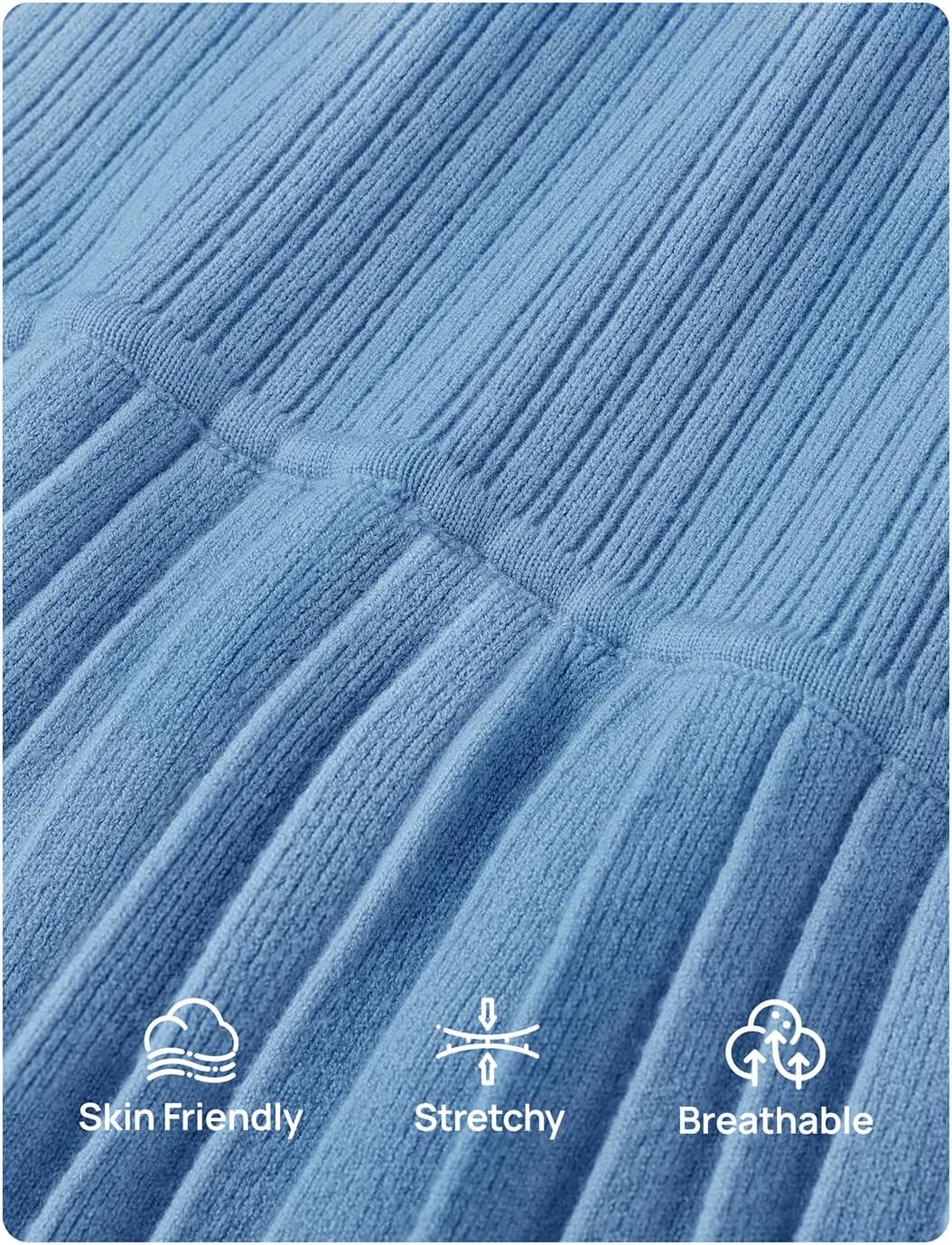 ZESICA Women's 2026 Summer Sleeveless Midi Dresses Casual Crewneck Ribbed Knit Pleated A Line Swing Long Party Dress - Image 6