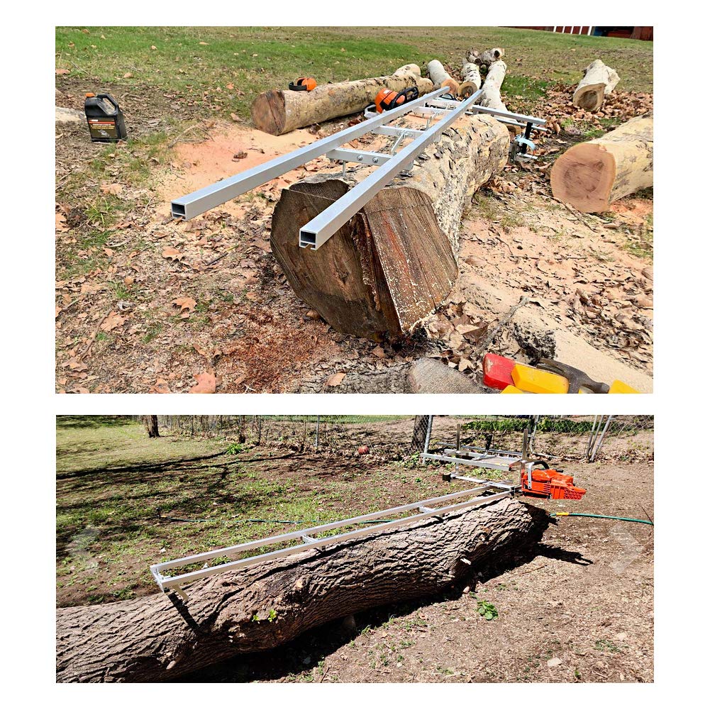HN VUE 9 FT Rail Mill Guide System, 3 Crossbar Kits Chainsaw Mill Rail