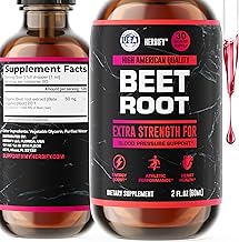 Beet Root Extract - Blood Pressure Supplement & Nitric Oxide Booster - Beetroot Supplement for Heart Health and Energy Booster for Men & Women - Made in USA 2 FL Oz