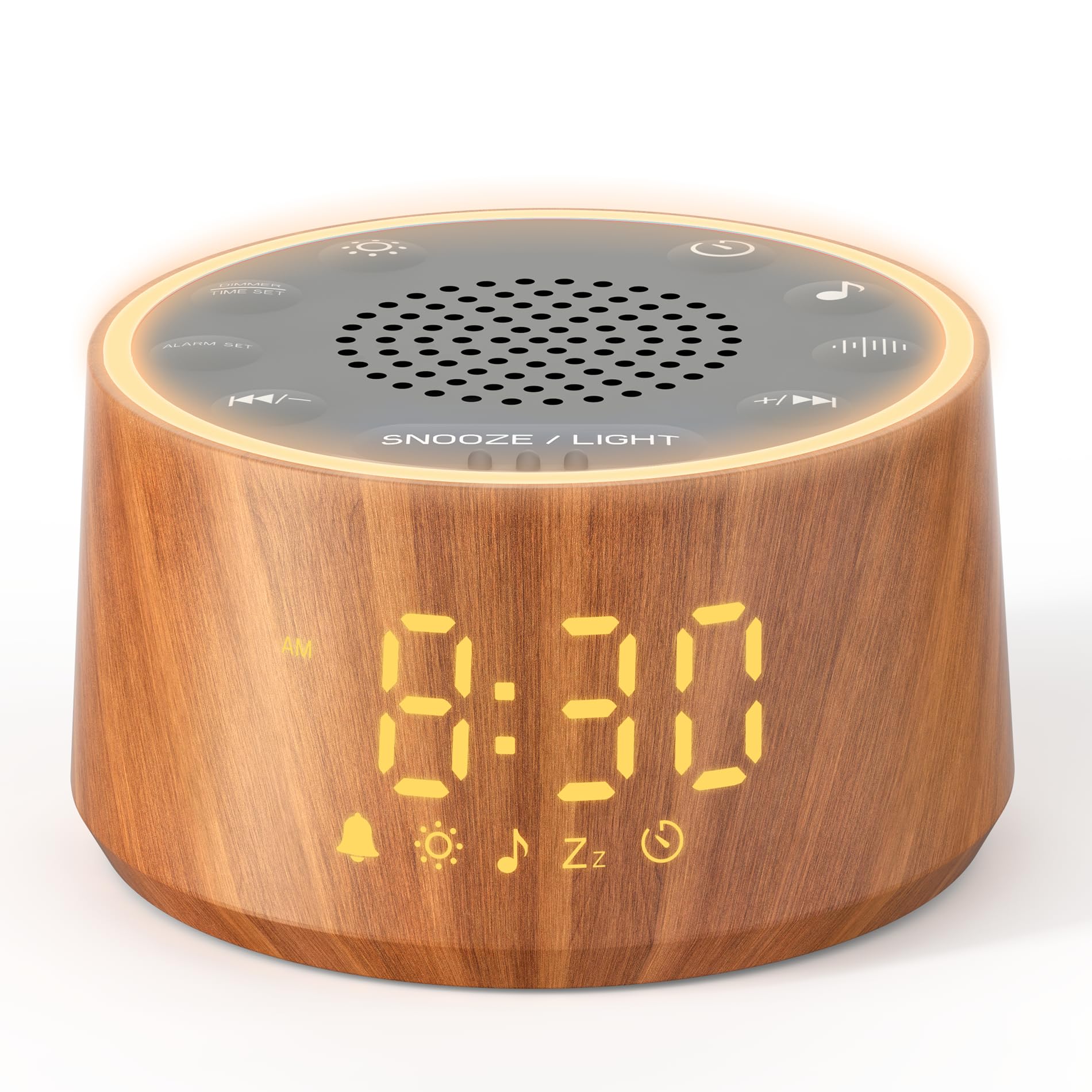 Dreamegg ホワイトノイズマシン 25曲癒し音 目覚まし時計 おしゃれ 大…