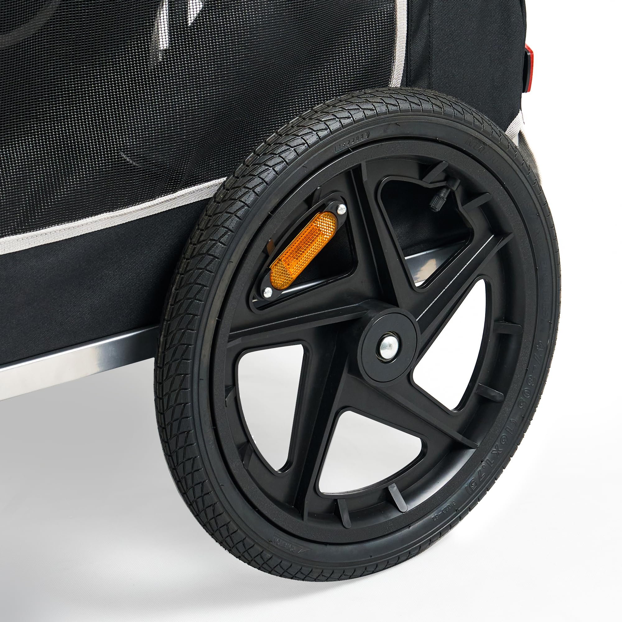 soges Remorque de Vélo pour Chien Pliable jusqu'à 40 kg en Oxford 600D, Remorque de Vélo Dog Bicycle Trailer Chariot Noir pour Chien avec Laisse Interne, Réflecteurs de Sécurité