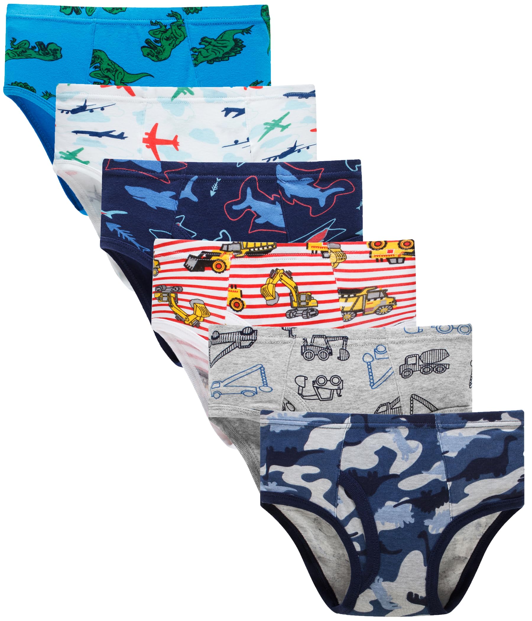 Finihen Boys Soft Cotton Underwear For Toddler Boy Truck Dinosaur Multipacks Briefs Children Undies