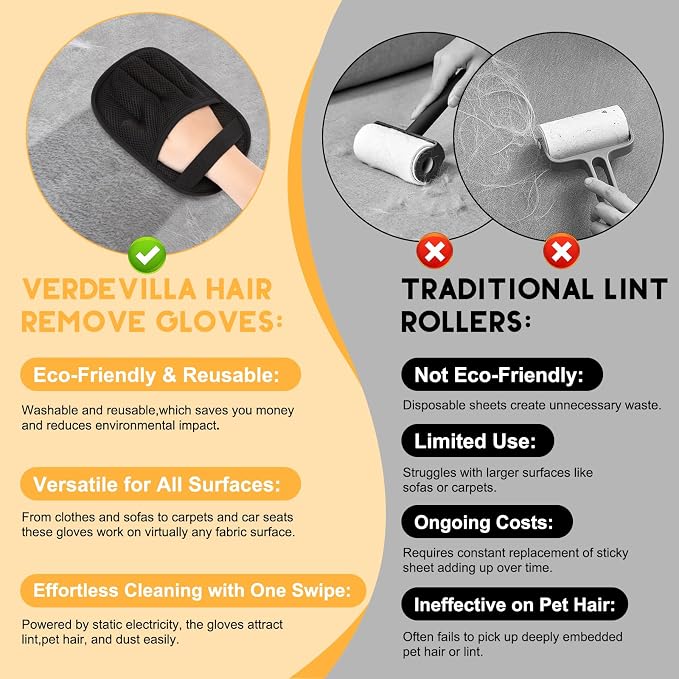 Guante para eliminar pelo de mascotas VerdeVilla Magic Brush miniatura 7