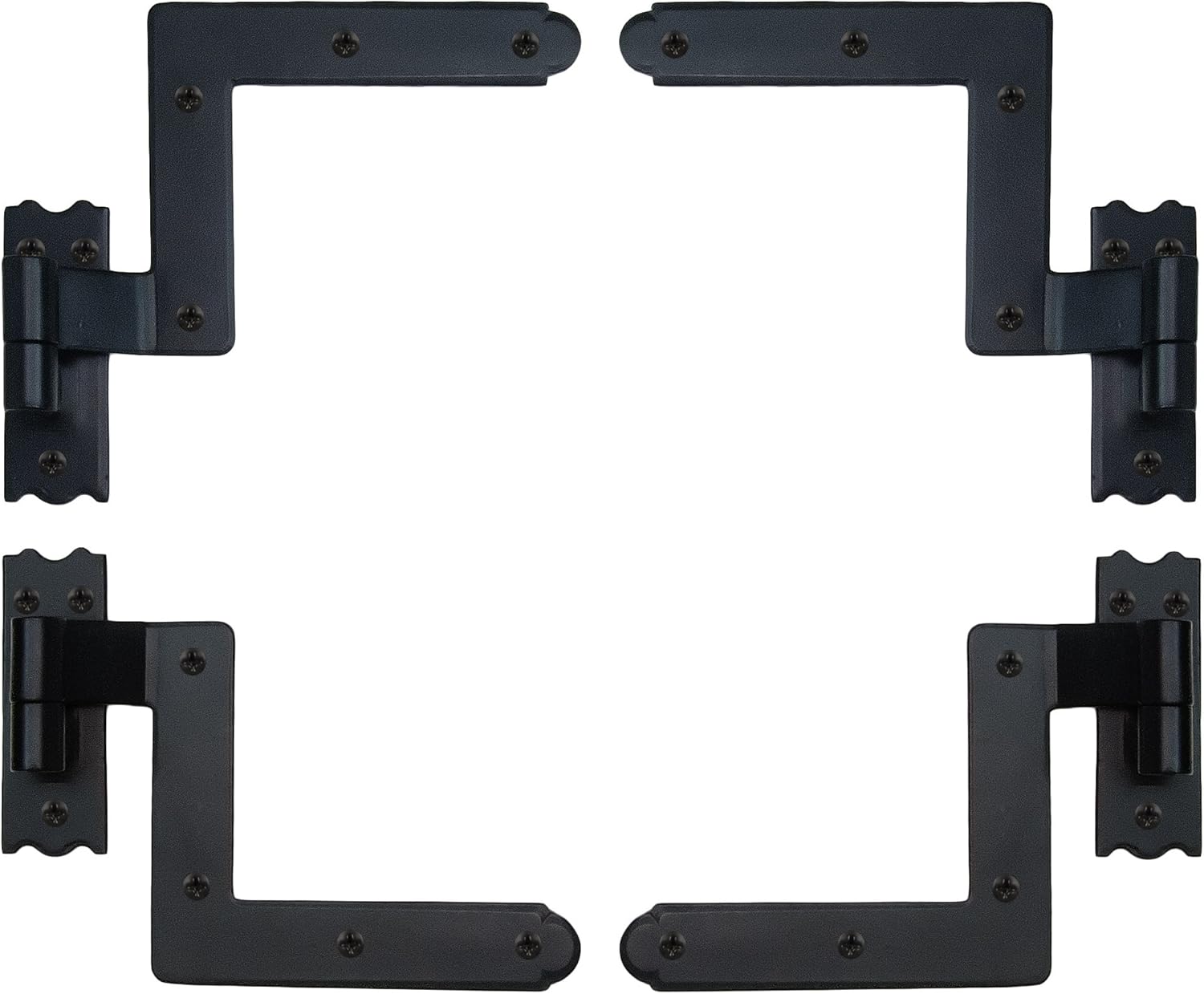 SH225 NY Style Set for Brick Shutter Hinges and Pintles, Black