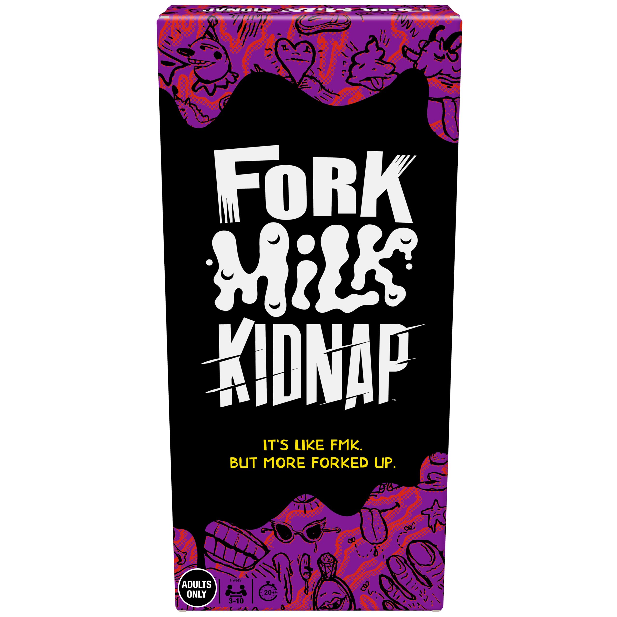 Hasbro Gaming Fork Milk Kidnap Party Game for Adults Only, Hilarious NSFW Adult Card Games for 3 to 10 Players, Ages 18+ - English Version