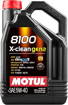 Motul - 109762 - Motul 109762 8100 X-CLEAN GEN2 5W-40 4X5L