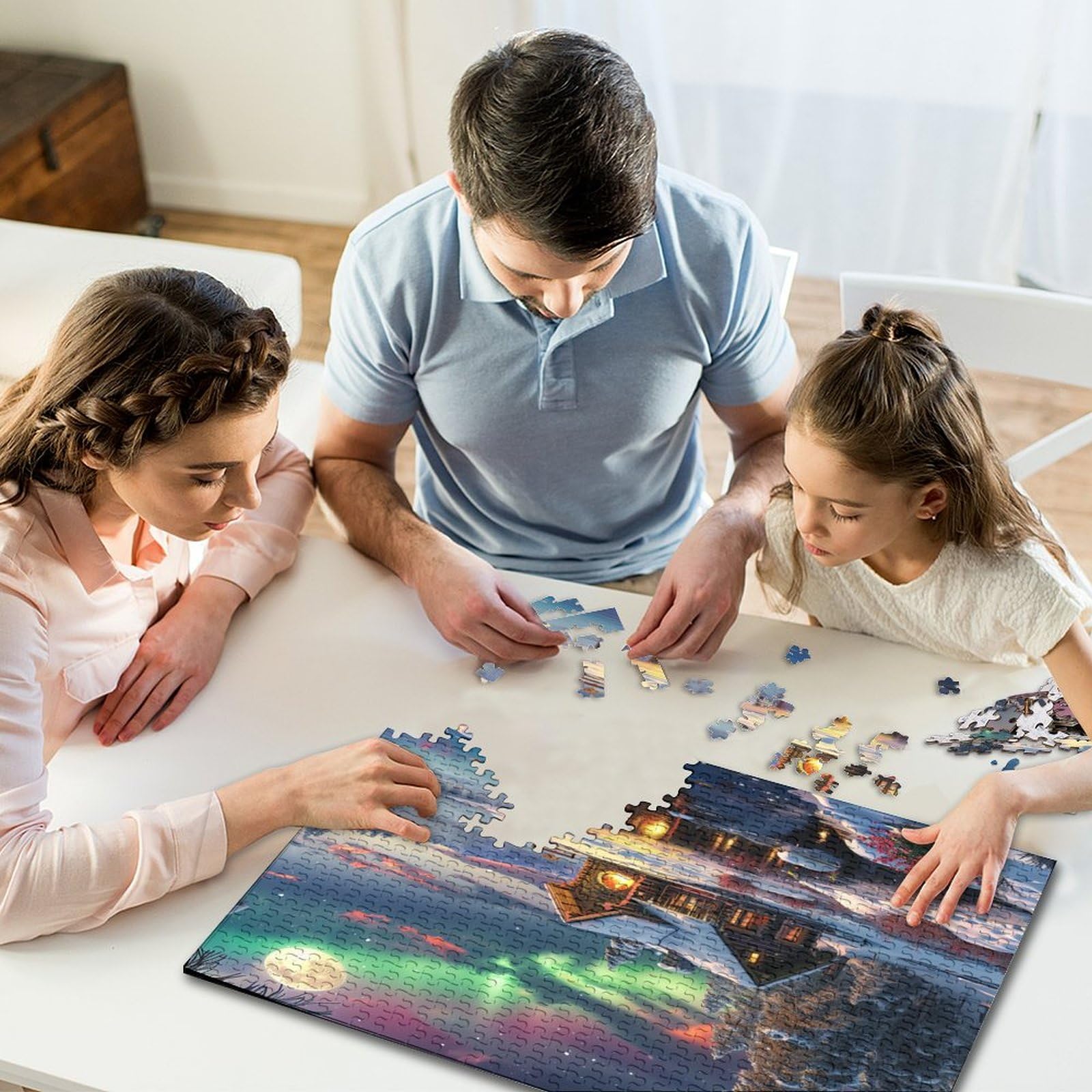 Aurora Lodge Puzzles, Puzzle 1000 sztuk puzzli dla dorosłych, kolekcja wyzwań, niemożliwe puzzle, wysokiej jakości druk 1000 sztuk (75 x 50 cm)