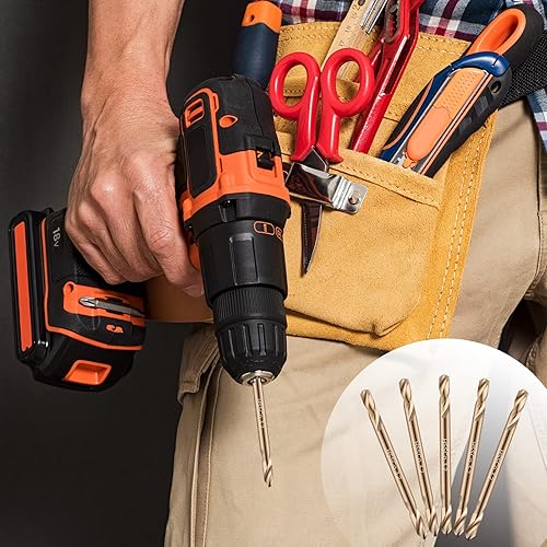 Miniatura 4 de Lounsweer Brocas de cobalto de doble extremo para acero endurecido, madera, plástico, metal de alta velocidad, broca de acero inoxidable (18