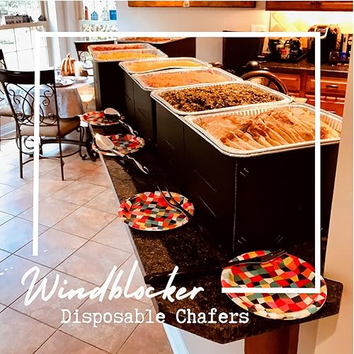 Miniatura 3 de WindBlocker Conservadores de alimentos para fiestas, elegantes y desechables que bloquean viento, calentadores o refrigeradores para catering,