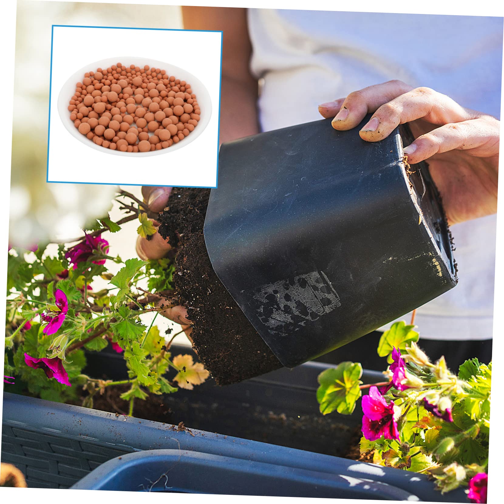 Blähton für Hydrokulturelle Blumen und Keramik Blumentöpfe 2 Beutel Anion Keramik Tonpellets zur Belüftung und Dekoration der Erdoberfläche