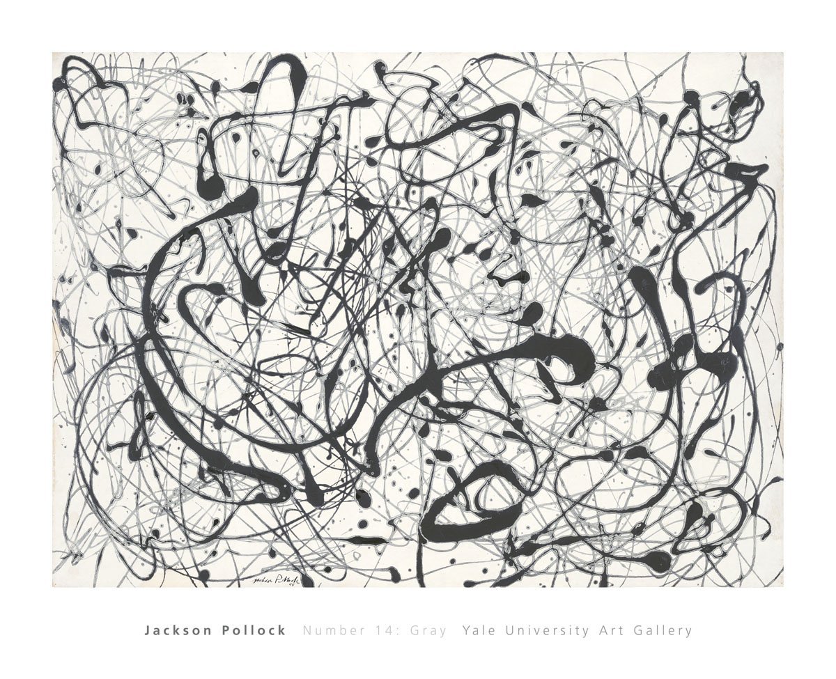 McGaw Graphics Number 14: Gray by Jackson Pollock Painting Print