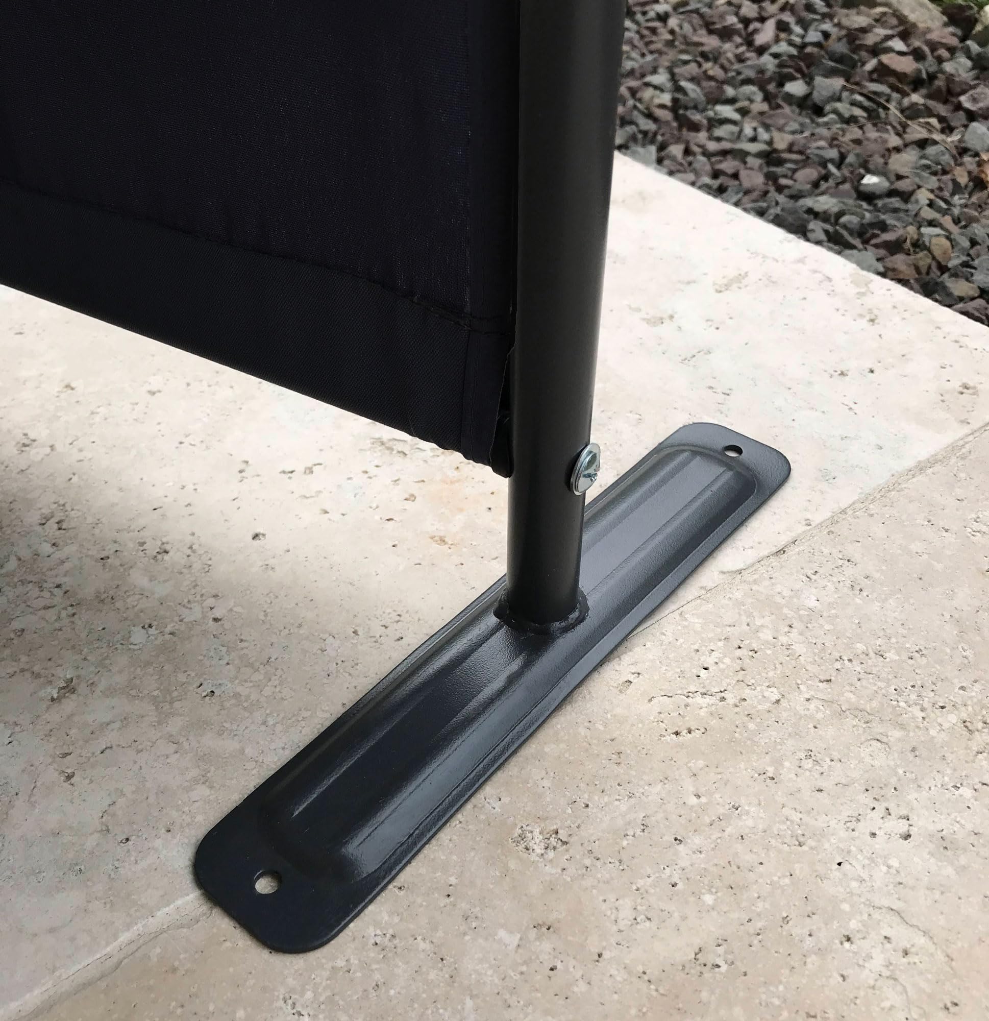 QUICK STAR 2 pièces Paravent 220 x 165 cm Séparateur de Tissu Jardin en 4 Parties Pliable Balcon Écran de confidentialité partition Noir
