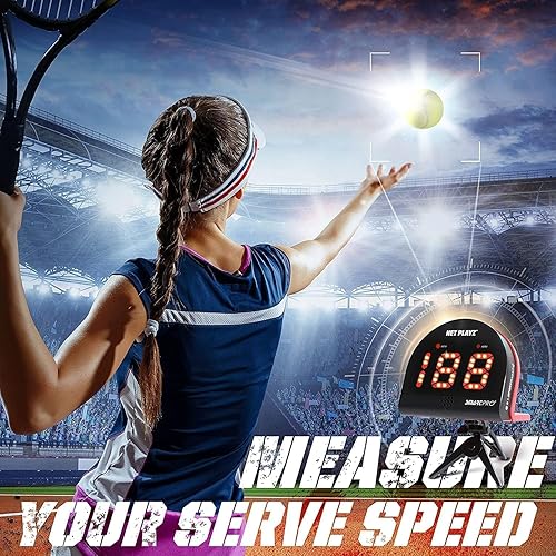 Miniatura 2 de Regalos de tenis - Pistolas de radar de tenis Sensores de velocidad (manos libres) - Servicio de medición, raqueta y velocidad de pelota | Ayudas de