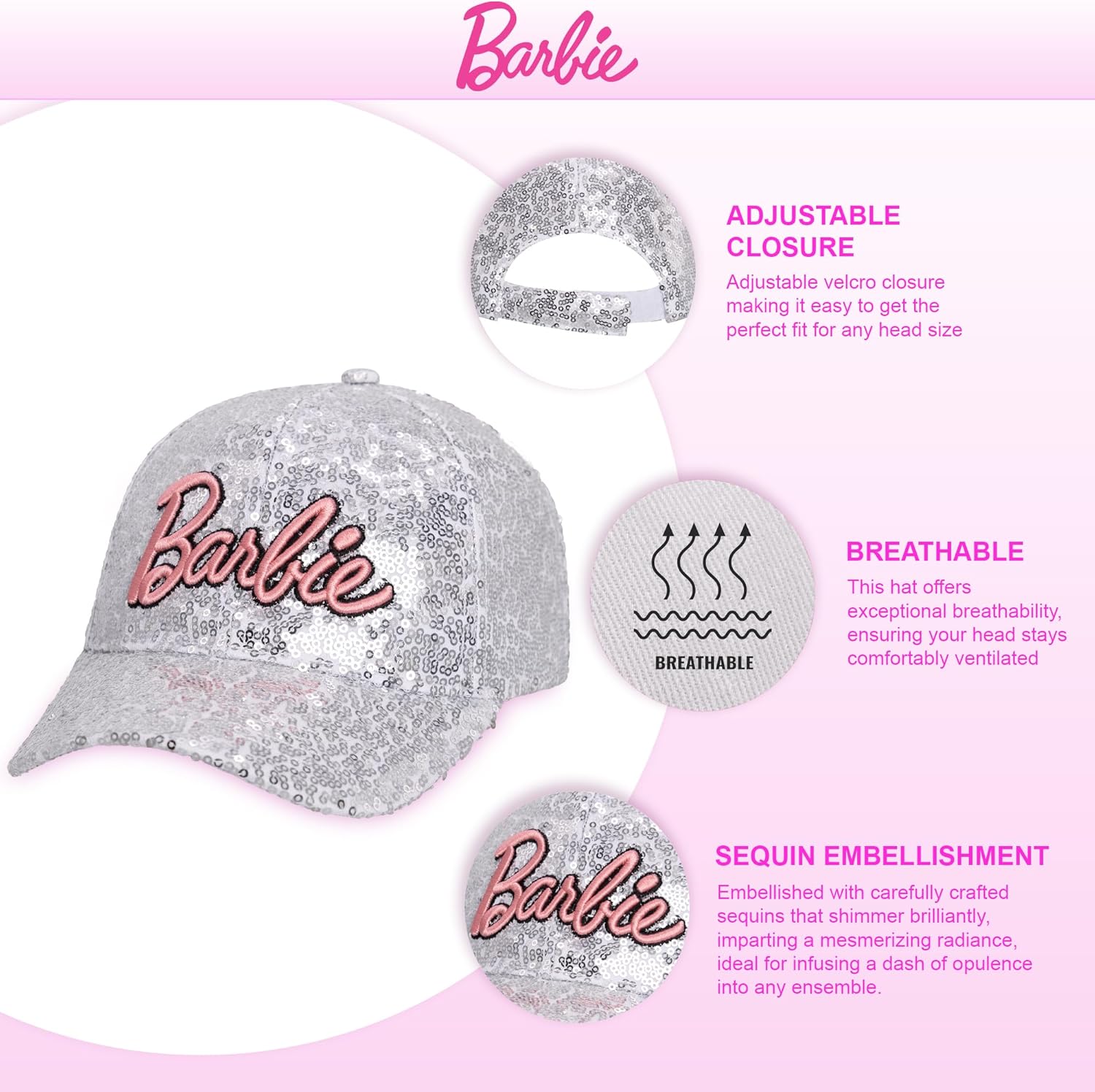 Barbie Cotton Pink Hat For Girls' hat