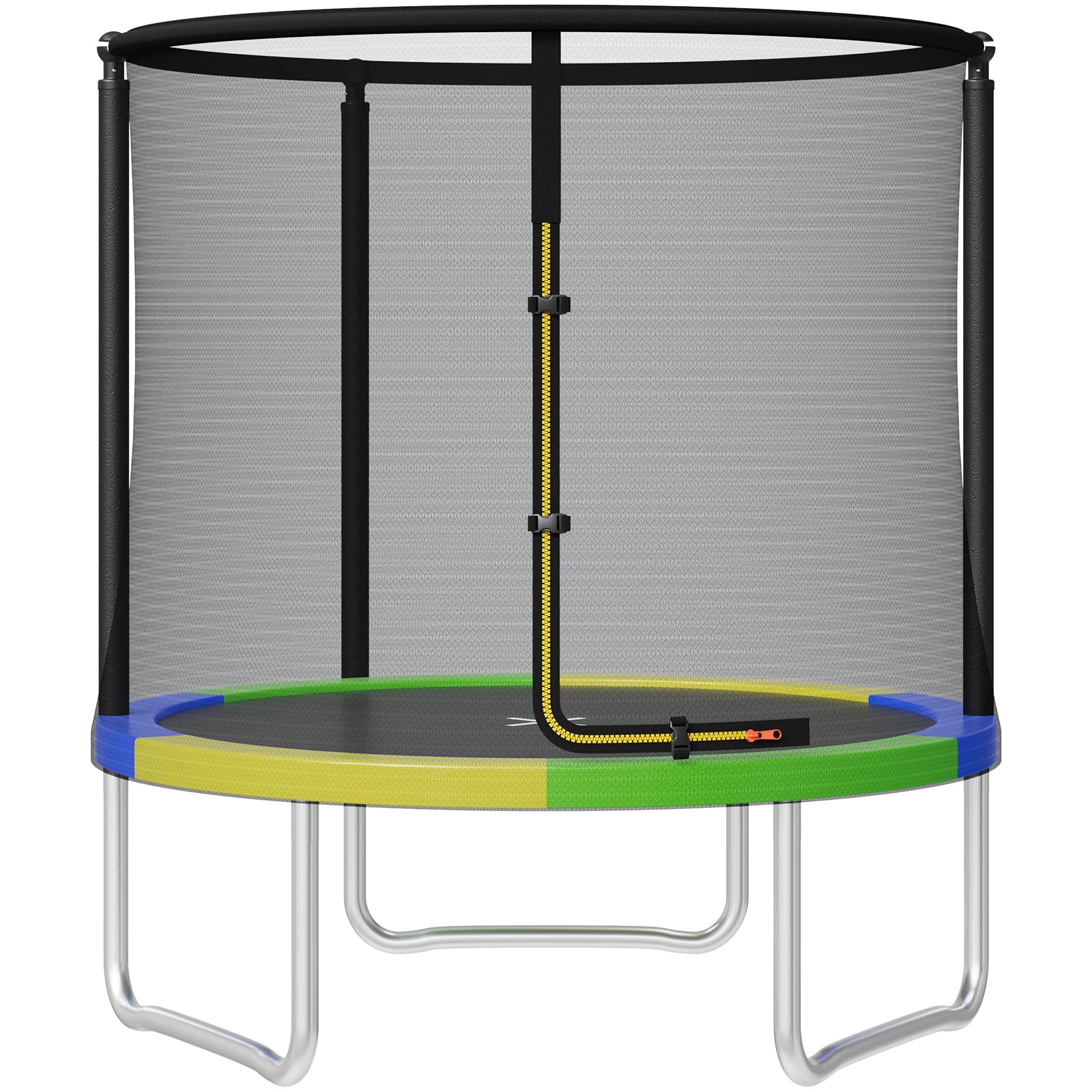 JUMMICO Trampolino da Giardino Trampolino per Bambini con Scaletta e Rete di Sicurezza Ø 183/220/290/360cm Tappeto Elasticoper Adulti e Bambini
